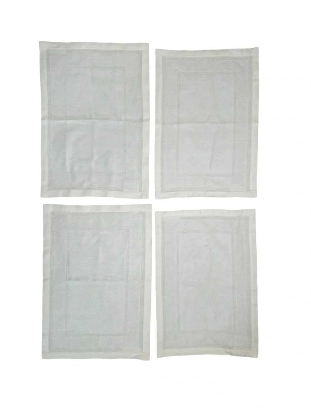 Williams-Sonoma Cotton Ivory Set of Four Jacquard Placemats
